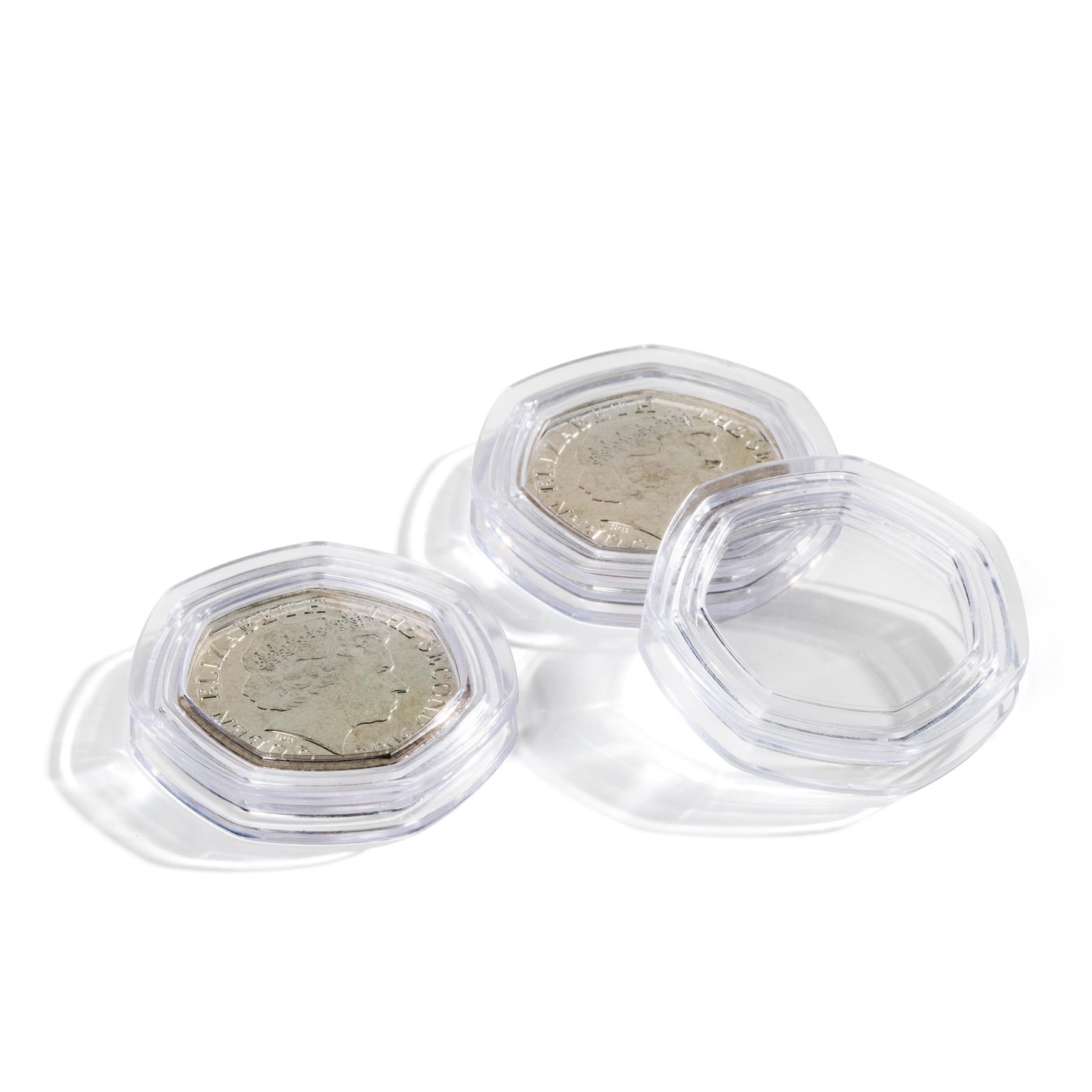 Capsule trasparenti per monete Leuchtturm Grips, Diametro 32 mm. - Filatelica Pisana