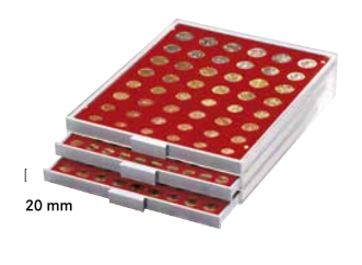 LINDNER Das Original Box Per Monete Standard: Cofanetto Con 9 Slot Per Capsule USA (slabs) Fino A 63x85 Mm - Made In Germany - 2