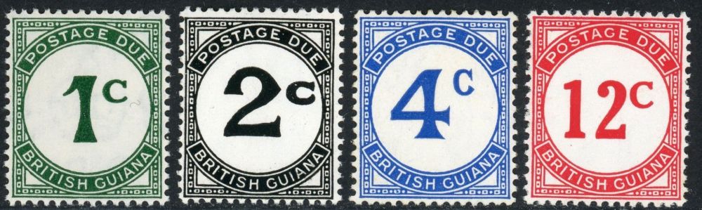 British Guiana 1940-55 SG.D1a-D4a U/M