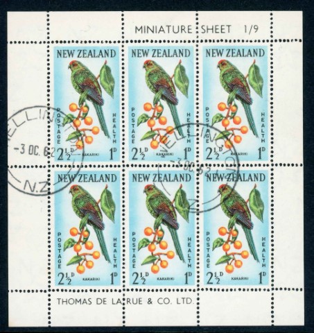 New Zealand 1962 SG.MS813b F/U (2 sheets)