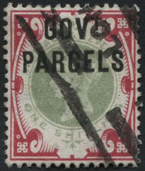 SGO71 OFFICIAL 1891-1900 GOVT/PARCELS 4d Green & Carmine